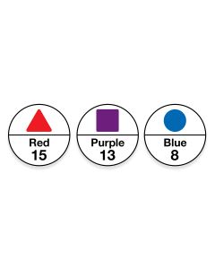 GFP Label Kit #1-15, 3 Color/Shape